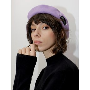 퍼플 비즈 베레모_ Purple Beads Beret