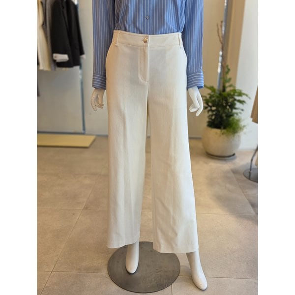 [여주점] [더 아이잗] 여성 코튼 백 밴딩 세미 와이드 팬츠(IS3M0SL711)
