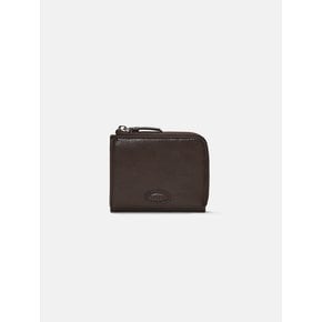 Oval button wallet Wrinkled Umber