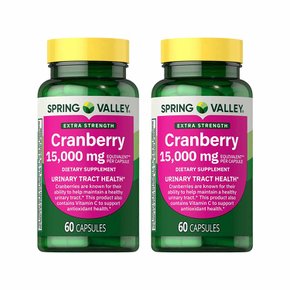 Spring Valley 스프링벨리 크랜베리 추출물 15,000mg 60캡슐 2팩