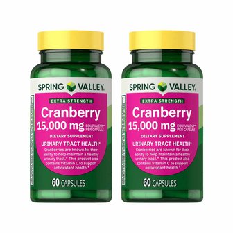  Spring Valley 스프링벨리 크랜베리 추출물 15,000mg 60캡슐 2팩