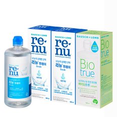 리뉴 후레쉬 500ml x 2개 + 바이오트루 500ml x 1개 소프트 렌즈 세척액