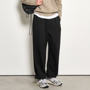 UNISEX 에센셜 코지 스웨트 조거 팬츠 [BLACK] / SBD1U52040-MAN