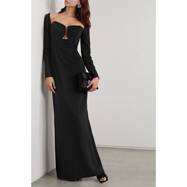 롤랑 뮤레 컷아웃 우븐 맥시 드레스 블랙 1647597298807032