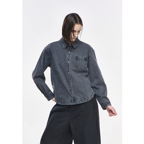 지제로 팬서 세미오버 데님 셔츠