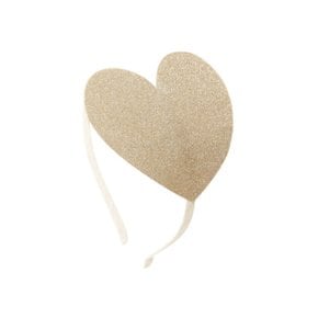 Oversize Heart Hair Band-Golden