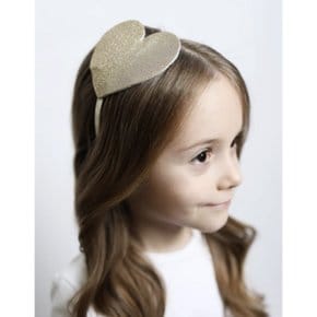 Oversize Heart Hair Band-Golden
