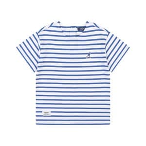 캉골키즈 숏 슬리브 스트라이프 티셔츠 QB 0401 블루