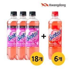 썬키스트 제로 자두자몽 소다 600ml x 18개 + 자몽 소다 600ml x 6개