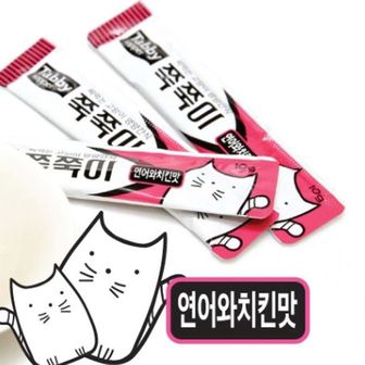 제이큐 테비 고양이 간식 츄르 스틱 연어치킨 20p X ( 2매입 )