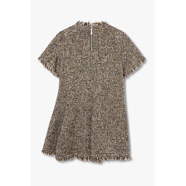 여성 프린지 트림 트위드 드레스 6415361111000