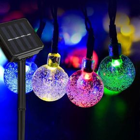 4m 스노우볼 태양광 LED 야외조명등 전구 가랜드 30구