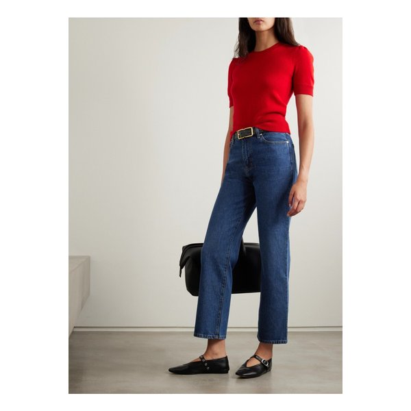 넷 서스테인 르 제인 앵클 크롭 하이라이즈 스트레이트  진 미드 데님 1647597350108344