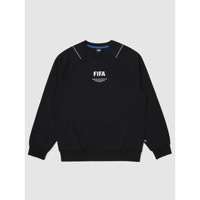 [본사직영][FIFA 1904] 파이핑 포인트 레귤러 핏 맨투맨 블랙(FF32MR52U_160)