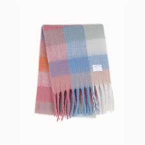 FAIRY COTTON CHECK MUFFLER [COTTON CANDY] - FAIRY 코튼 체크 머플러 (M003CC)