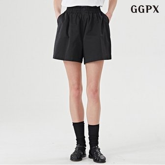 GGPX 정상가:69,000원  데일리 페이크 버튼 허리 밴딩 숏 팬츠 (GOBTA012D)