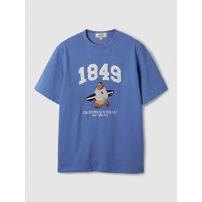 WHRAE2353U BLUE 스티브 패치 반팔 티셔츠