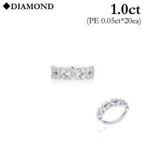 14K 튜더로즈 페어컷 다이아몬드 패턴 반지 LRF24047D