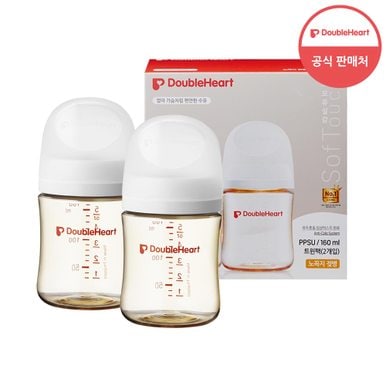 모유실감 3세대 PPSU 제뉴인화이트 160ml 트윈팩 (노꼭지)