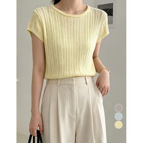 ATMARK 숏슬림펀칭라인니트 AA63KN093G_P432333415