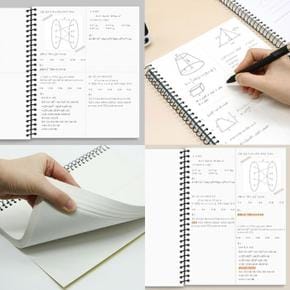 [핑크풋] 무지 2분할 4분할 6분할 수학 연습장 4종1세트 (S8558284)