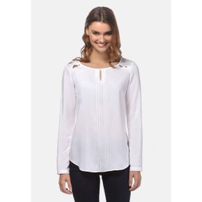 3714653 Vincenzo Boretti LEICHT TAILLIERT - Blouse weis