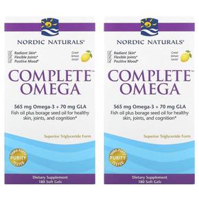 [해외직구] Nordic Naturals 노르딕내추럴 컴플리트 오메가 레몬맛 180소프트겔 2팩