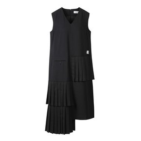 Pleats Layered Sleeveless Dress_RQDAA24560BKX