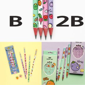 당근연필 진한심 2B B 연필 1개-초등학생 중학생 고등학생 연필선물 생일선물 크리스마스 선물