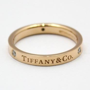 TIFFANY&CO [중고명품] 티파니앤코 18K 로즈 골드 TCO 3P 다이아 밴드링 반지 15호