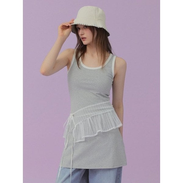 뉴매닌 슬리브리스 미니 원피스