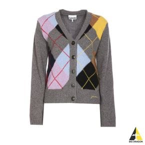 24 HARLEQUIN WOOL MIX KNIT CARDIGAN (K2102 523) (할리퀸 울 믹스 니트 가디건)