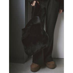 Faux Mink Sherpa Bag_CTA907(Black)