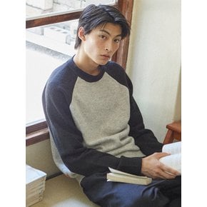 RAGLAN ROUND KNIT [GRAY]