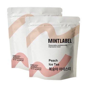  메가커피 민트라벨 복숭아 아이스티 1kg 2개세트