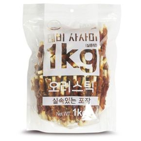 테비 강아지 간식 사사미 오리스틱 1kg[34587236]