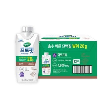 셀렉스 [본사직영] 프로핏 웨이프로틴 드링크 초콜릿 1박스 (330ML x 12입)