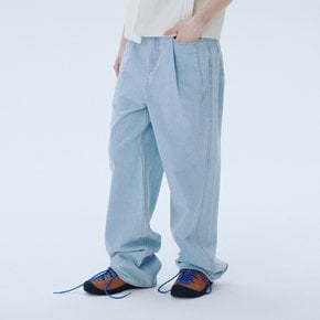 Tucked Denim Pants_LIGHT BLUE