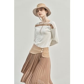 2022 SS HORSERIDING PLEATS SKIRT _A22ASK113