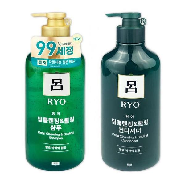 [뷰티풀마인드] 려 청아 딥클렌징 쿨링샴푸+컨디셔너 550ml 2종세트-O(1)