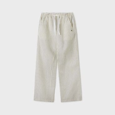 후아유 Seersucker Stripe Pants WHTAF2535F