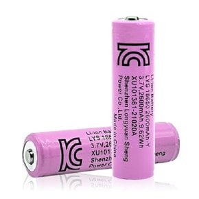 18650배터리 리튬이온충전지 KC인증 2600mAh(고방전) (WACA754)