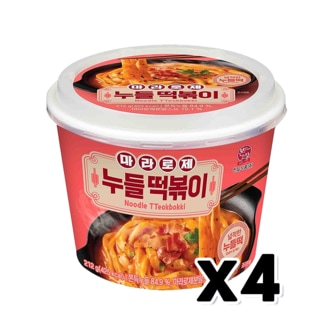  본고장 마라로제 누들떡볶이 즉석용기컵 212g x 4개