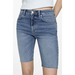 4648530 MANGO Capri Frayed Hem Denim Bermuda Shorts