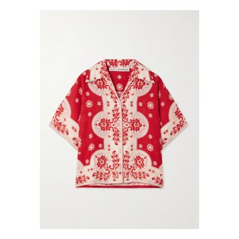 ALIX OF BOHEMIA 알릭스오브보헤미아 스티비 프린트 리넨 셔츠 레드 46376663162870716