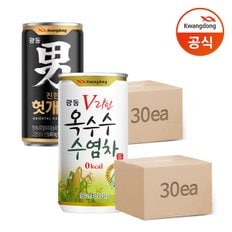 헛개차 180ml x30캔+옥수수수염차 180ml x30개(총 60개)