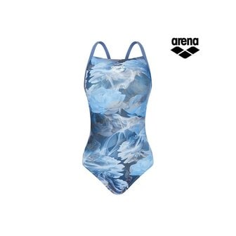 아레나 블루밍미스트 원피스 더블 크로스 스트랩 타이백 A6SL1LO63BLU