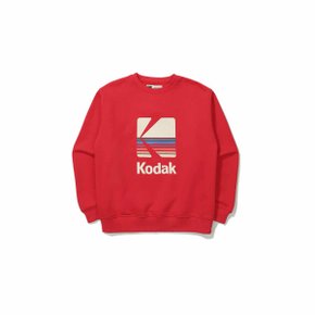 [공식](정상가 : 79,000원) 레인보우 빅로고 맨투맨 키즈 RED