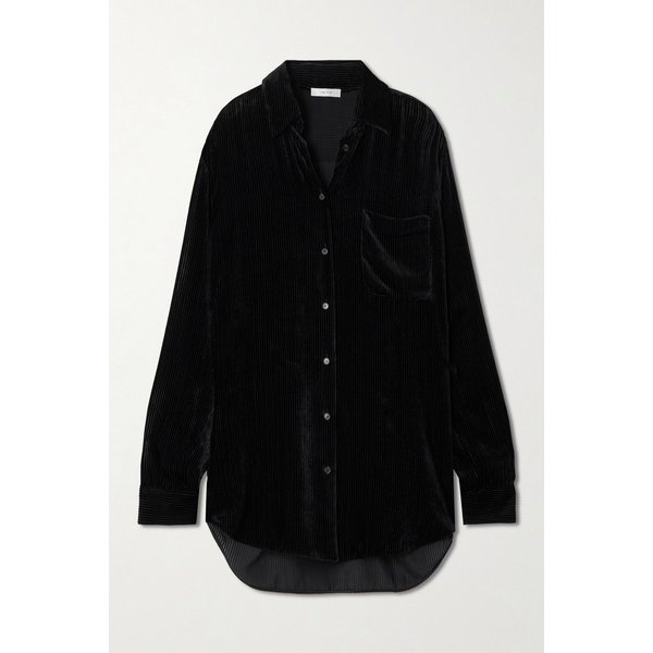 가비나 리브 벨벳 셔츠 46376663162956001