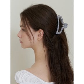 basic middle hair claw - yellow flower gray